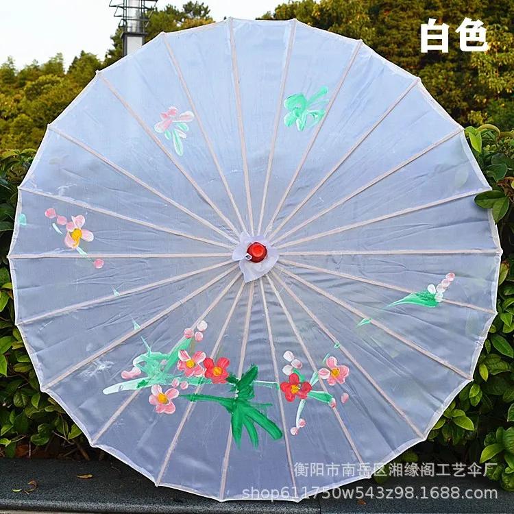 56cm Kunst Bambus Rahmen Seidenstoff Schirm Antiker Tanz Schirm Dekoration Restaurant Decke Dekorative Bar Einrichtung Handwerks Schirme