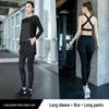 Women's High-End Fashion Yoga Suit: Loose, Quick-Drying Long Sleeve Running Sportswear for Fitness and Style.
