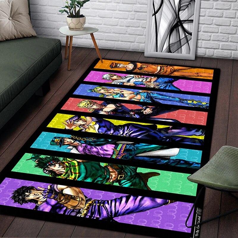 Джоджо аниме красивый ковер с рисунком для гостиной большой ковер черный мягкий ковер украшения дома коврики бохо коврики для пикника 40x60cm(15x23 in)