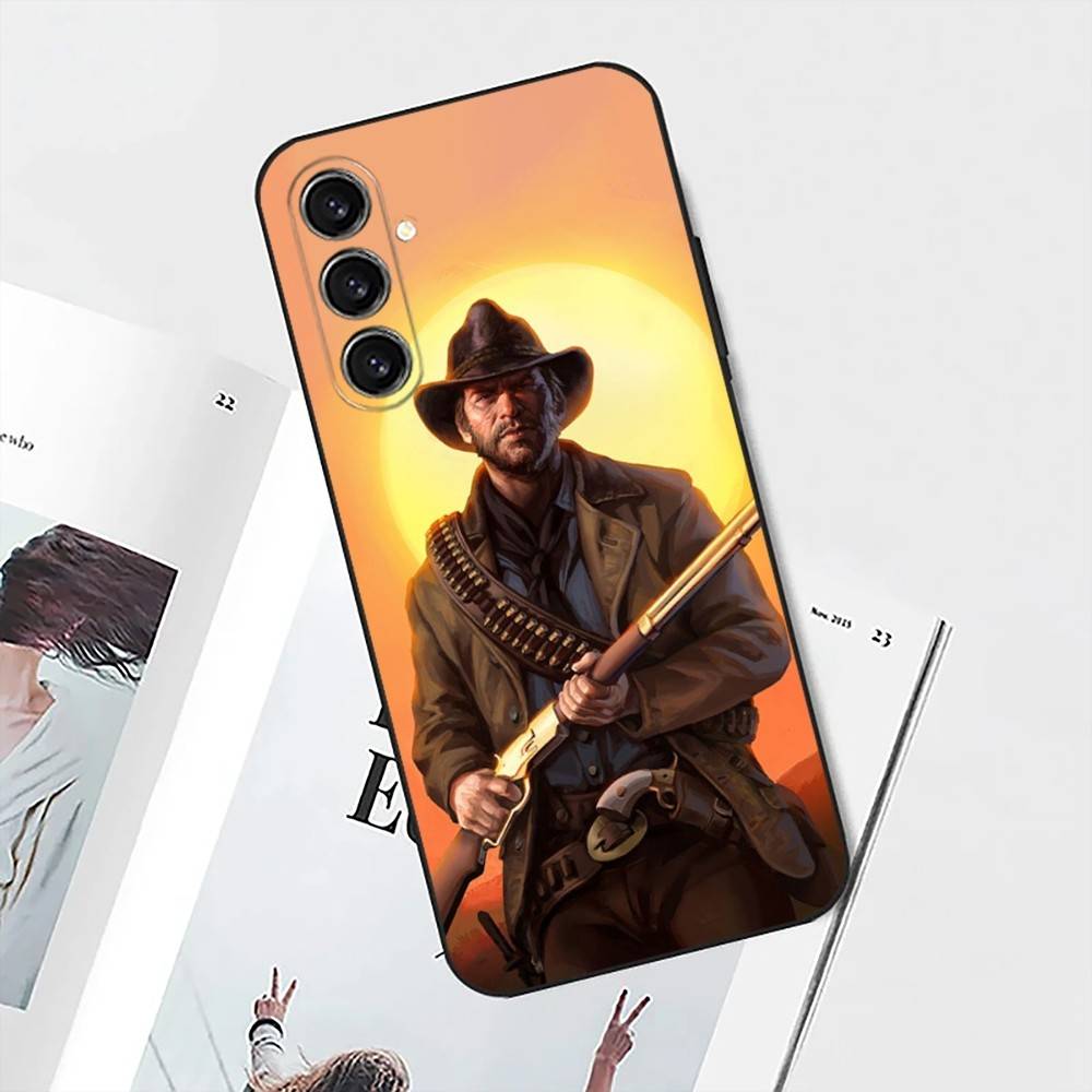 Red D-Dead R-Redemption 2 Phone Case For Samsung S25,S24,S21,S22,S23,S30,Ultra,S20,Plus,Fe,Lite,Note,10 Black Soft Shell