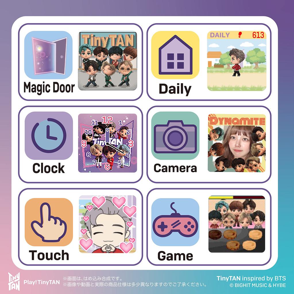 Play! TinyTAN - Full-color LCD mini digital clock with camera