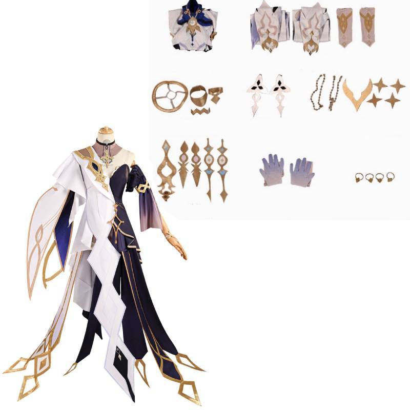 

Genshin Impact Istaru Cosplay Costume With Accessories For Anime Role Play XS