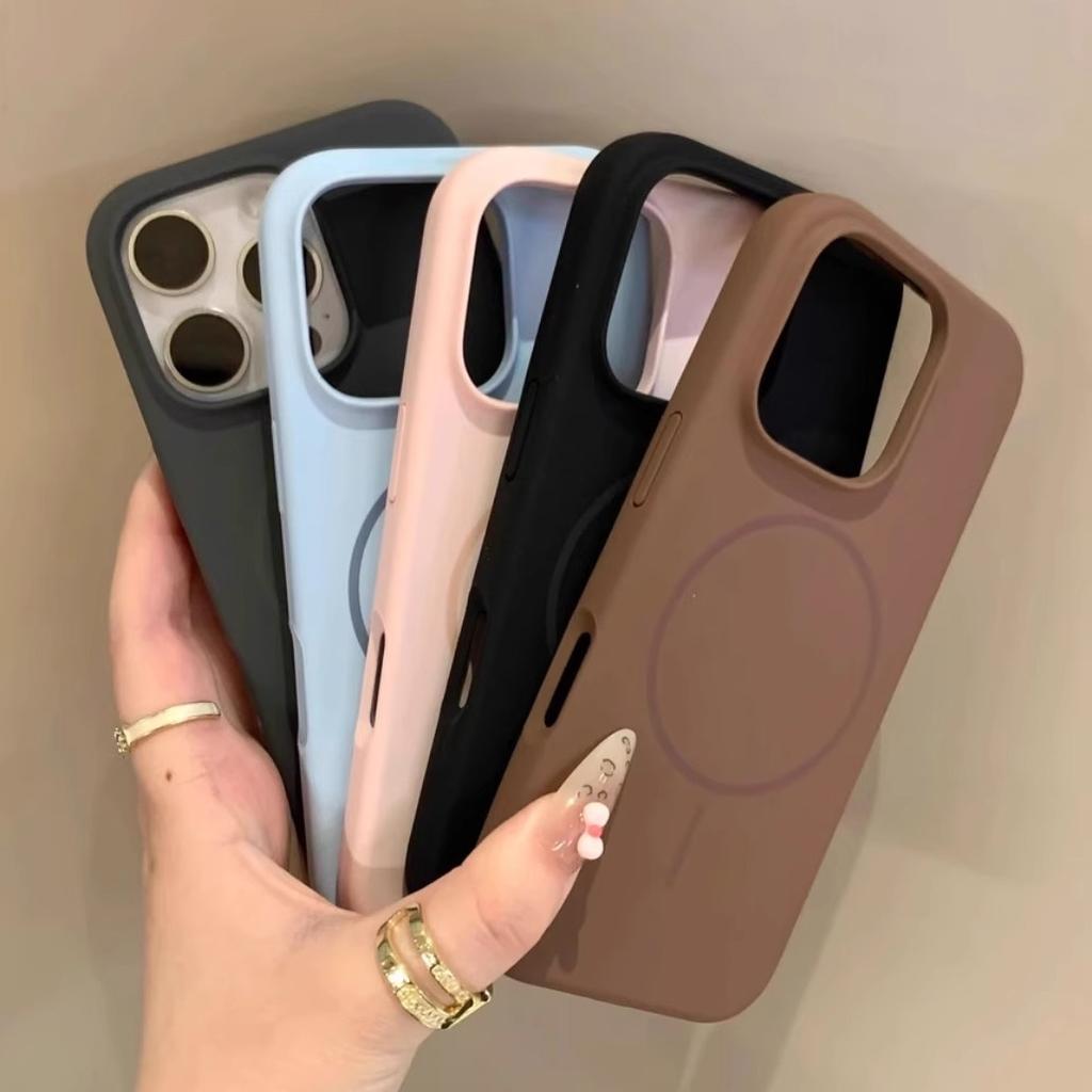 Applicable To Apple IPhone 16 Promax Mobile Phone Case New 16 Liquid Silicone MagSaf Magnetic Suction Full Package Anti Fall