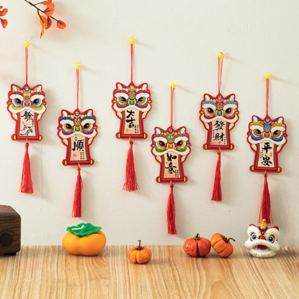 6pcs/set Zodiac Snake Snake Year Lucky Pendant Traditional Spring Festival Plant Pendant Festival