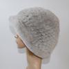 Knitted Winter Women Real Rex Rabbit Fur Hat Natural Warm Rex Rabbit Fur Hats Lady Quality Thick Genuine Rex Rabbit Fur Cap