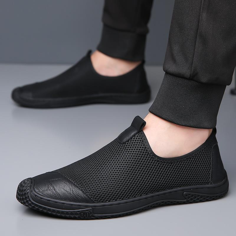 Fashion 2025 Summer Breathable Mesh Shoes for Men Fashion New Designer Outdoor Solid Color Sports Light Casual Shoes Male
