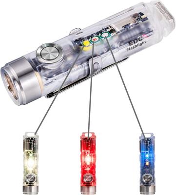 RovyVon LED Aurora A8 Kľúčenka Baterka, 650 Vysokých Lúmenov Super Jasná, EDC Mini Veľkosť, Nabíjateľná cez USB-C, 10 Režimov, Ideálna na Kontrolu, Čítanie