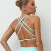 European and American Sexy Back Cross Beauty Back High Strength Sports Intimates Running Workout Vest Cut Out Breathable Yoga Bra