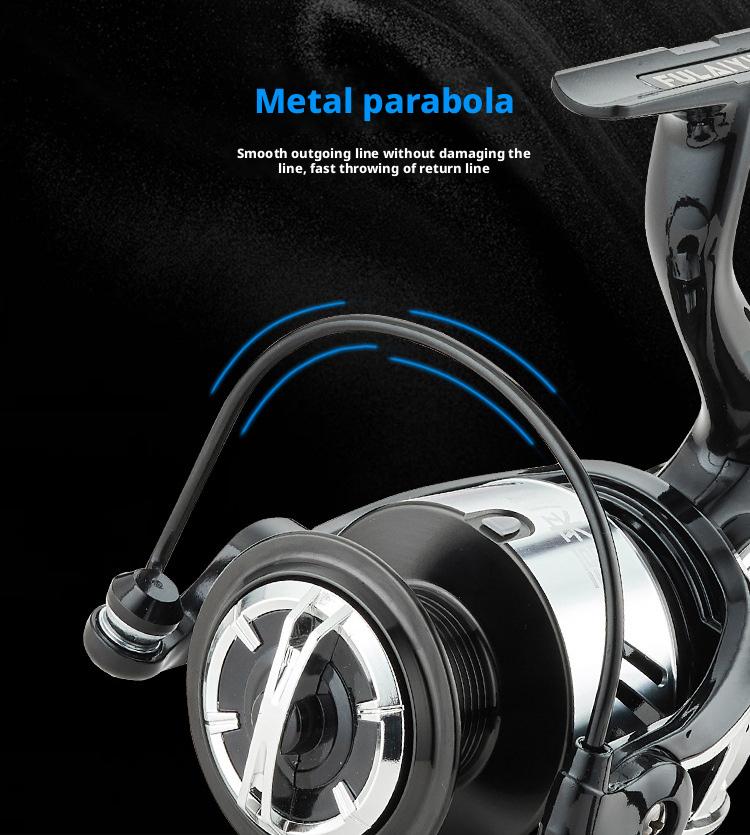Factory Direct Sale Metal Spinning Reel Sea Fishing Lake Freshwater Universal Left/Right Interchangeable 5.2:1 Gear Ratio Left