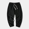 ROMON Men's Pure Cotton Drawstring Casual Cropped Pants