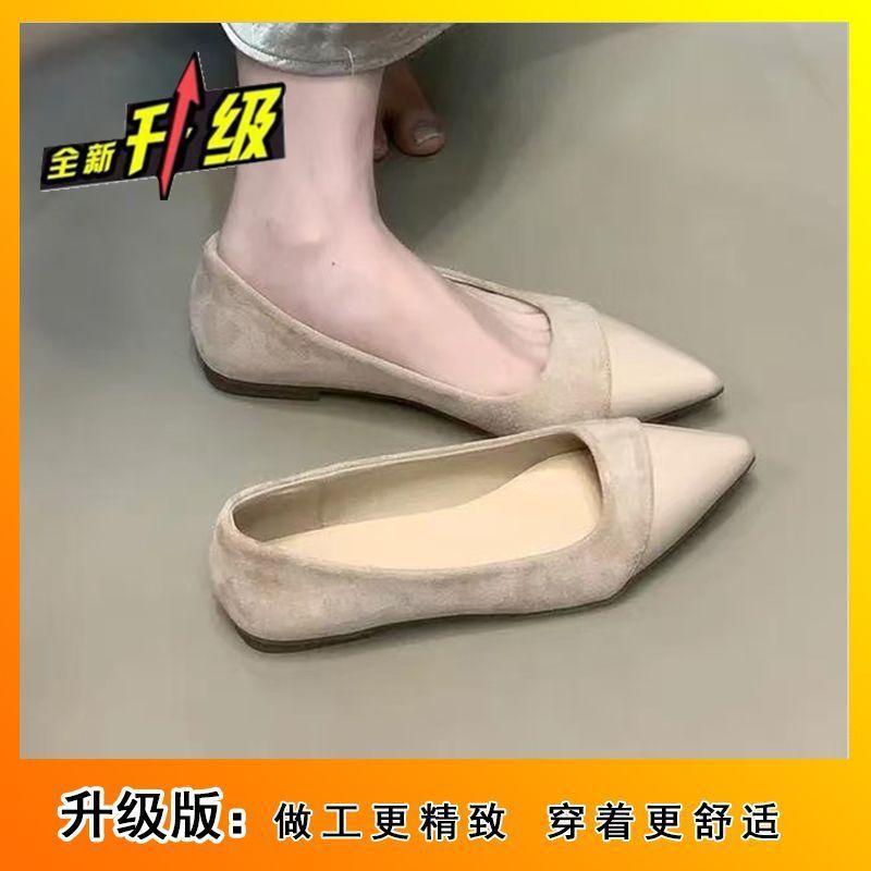 Shallow mouth pointed inner height increase women's single shoes 2025 spring and autumn explosion new French temperament with skirt women's comm