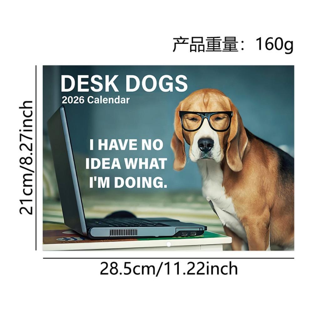 Cartoon Animal Pissed-off Cats Calendar 12 Month Working Dog Planner Wall Calendar  Home Decoration