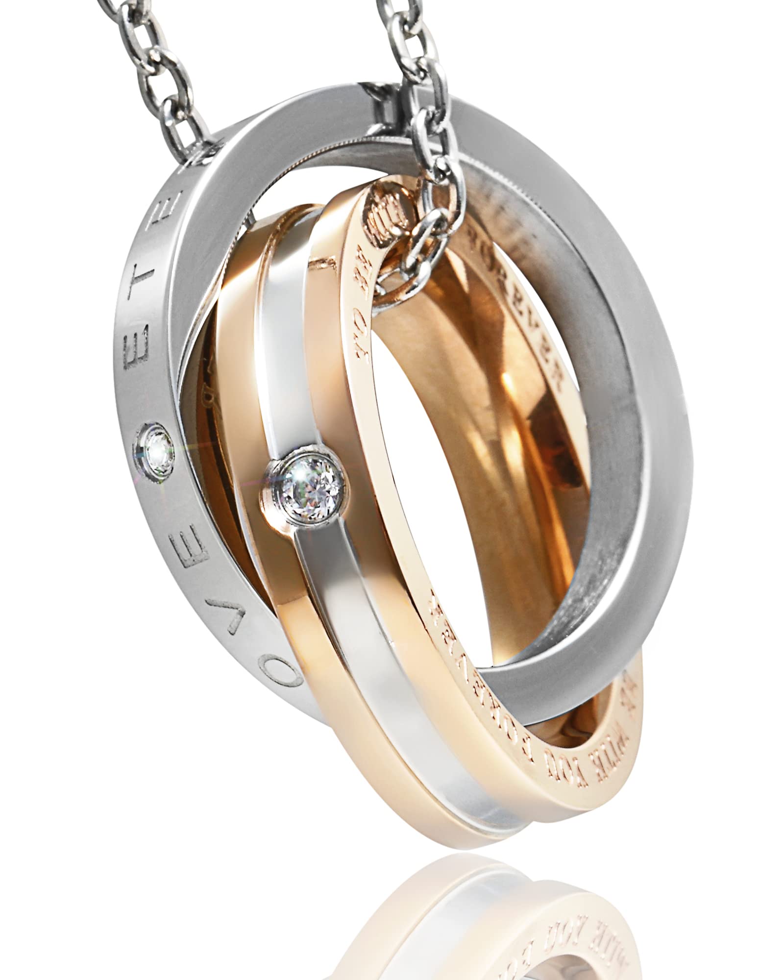 

Necklace for Ring Stainless Surgical Stainless Pink Gold [Napist] Women, Necklace, Pendant, Steel, Accessory, Steel, Hypoallergenic, NPN276,