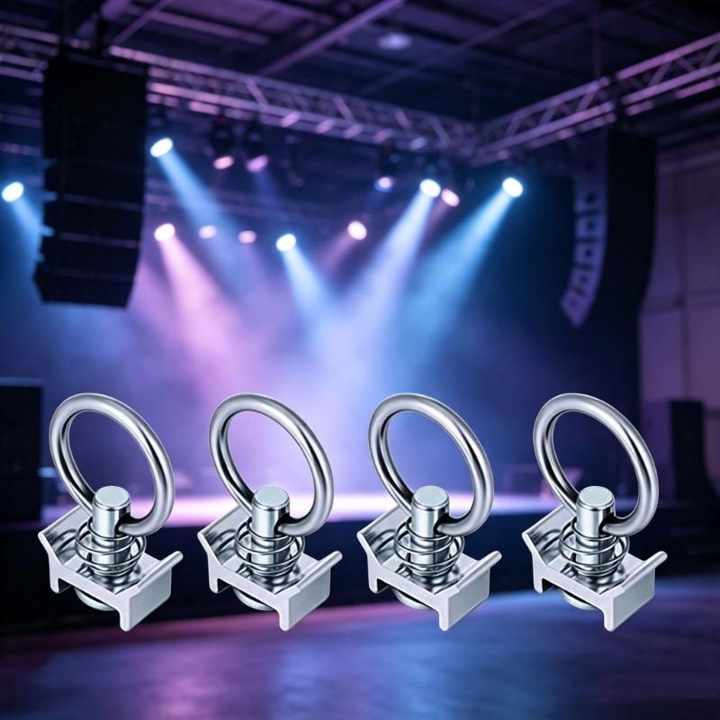 L Track Single Stud Fitting Cargo Rail Clips for Standard L-Track Channels, 16 Pack Tie-Down Hardware for Trailer