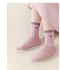 Girls’ Boneless Cotton Mid-Calf Socks - Breathable, Deodorant, Spring/Autumn Style