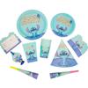 Blue Stitch Interstellar Baby Festival Party Tableware Stitch Flag Balloon Paper Plate Birthday Party Tableware