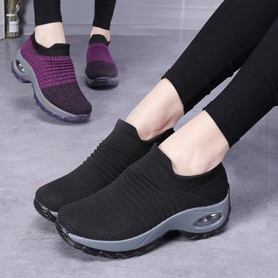 Women Sneakers Fashion Breathable Walking Mesh Platform Shoes Sneakers for Women Gym Vulcanized Shoes Black Zapatillas De Mujer
