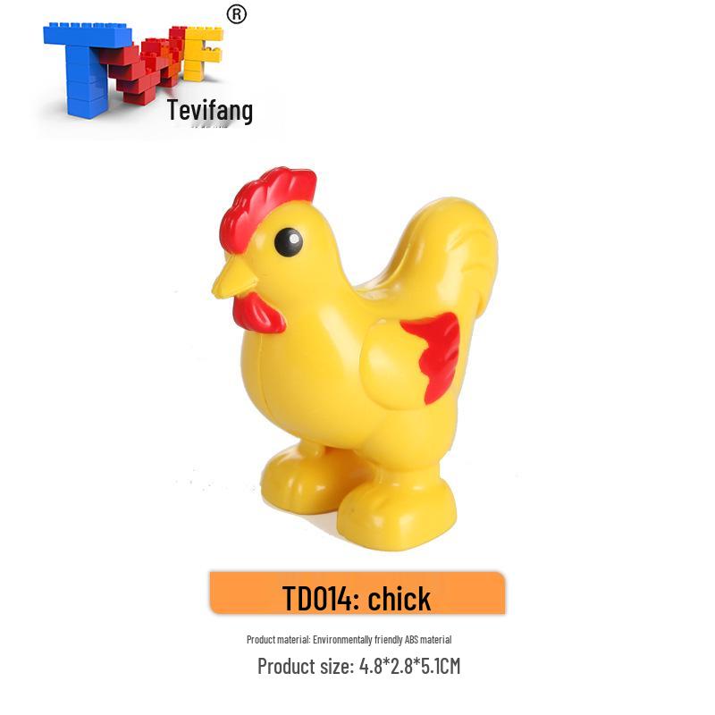 Large Particle Building Blocks: Compatible Prairie Ocean Animal Farm Educational Toys for Kids