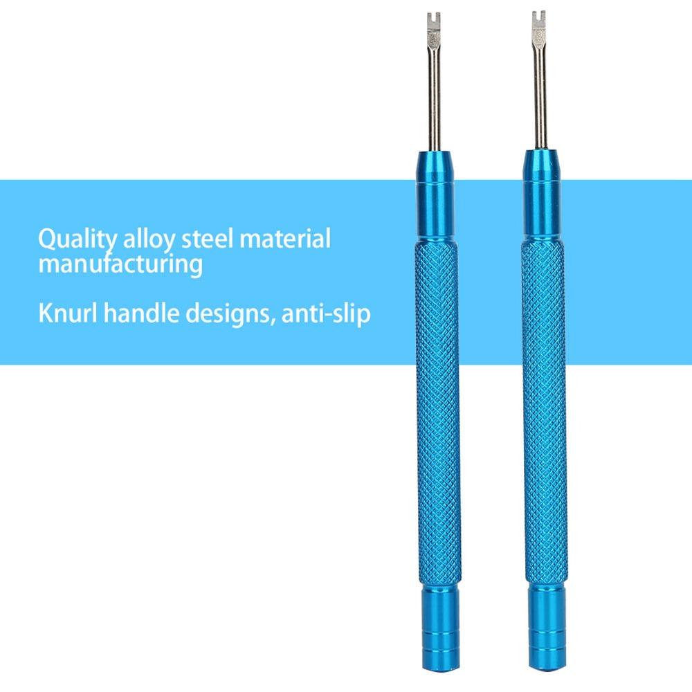 2Pcs Professional Blue Watch Repair Tool Alloy Steel 9.2cm Needle Lifter Fork Watchmaker Tool Watch Fixing