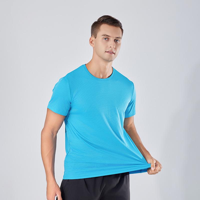 Unisex Quick-Dry Short Sleeve Running T-shirt - Solid Color Sportswear