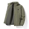 Men's Plus Size Warm Corduroy Stand Collar Jacket for Autumn and Winter