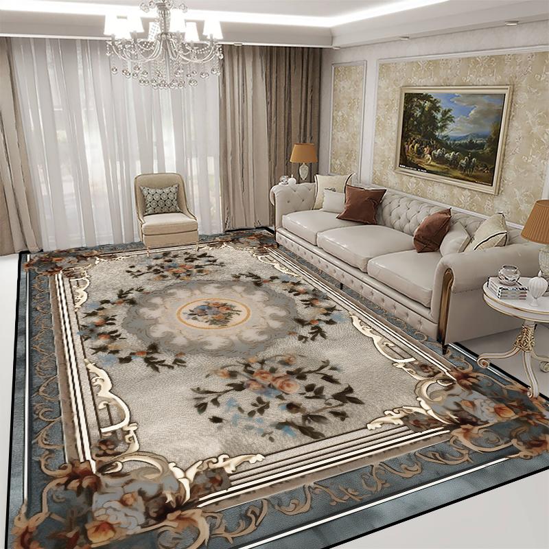 

Красный ковер в персидском стиле для гостиной, моющийся, роскошный американский безволосый коврик для стола для спальни, домашний противоскользящий напольный коврик 60x90cm 23.6x35.4in