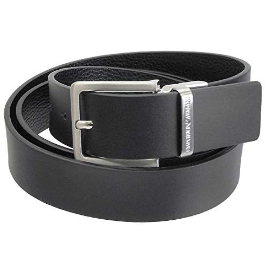 Emporio Armani Belt Set with Reversible Rotating (2-Piece Set) Buckles, Y4S225-YMB4E [Used]