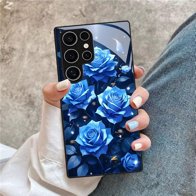 Coque de téléphone de luxe exquise Verre TPU pour Samsung Galaxy S26 S25 S24 S23 S22 S21 FE, Ultra, Plus Résistante aux chutes