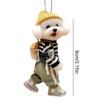 5-1PCS Acrylic 2D Creative Car Hanging Decor Realistic Animal Car Rearview Mirror Pendant Car Auto Interior Decoration