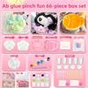 DIY Taba Squishy Kit Set Liquid Gel, Liquid Silicone Squishy Making Kit Perfect Kawaii Taba Squishy Cat Claw Cartoon Characters