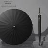 24-Rib Windproof Large Golf Umbrella for Sun & Rain - Customizable with Long Handle for Business and Men's Use