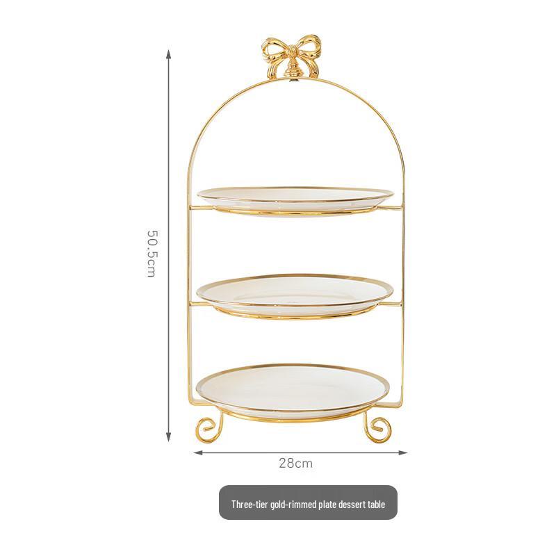 Ceramic 3-Tier Dessert & Fruit Stand