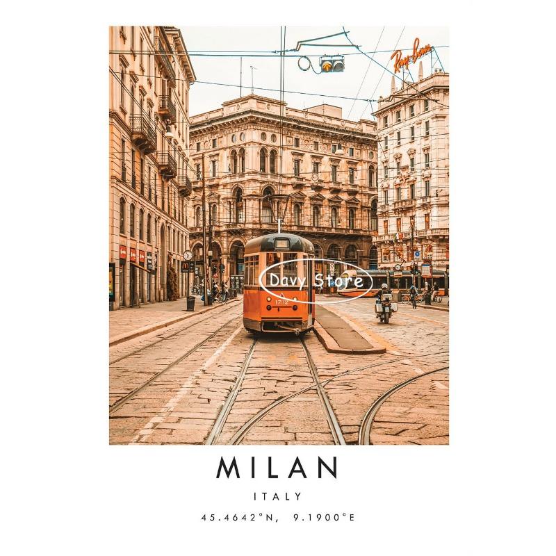 Greece Italy Brazil Spain New York Travel Landscape Poster Print Canvas Painting Wall Art Picture for Living Room Home Decor