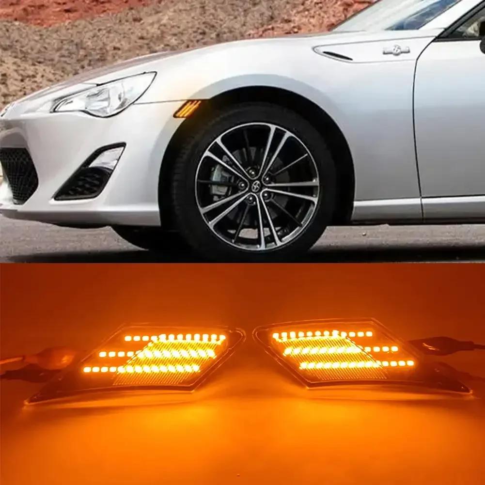 2PCS LED Dynamic Turn Signal Light For Toyota 86 FT86 GT86 Side Marker Indicator Sequential Lamp For Scion FR-S For Subaru BRZ