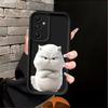 Phone Cover Case for Samsung Galaxy A16 A51 A73 A35 A36 A56 A12 A13 A53 A54 A23 A34 A26 A32 A15 A71 A72 Cartoon Blacks White Cat