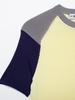 2026 Spring New Arrival: Women's European & American Style Color Block Knit Short Sleeve Top