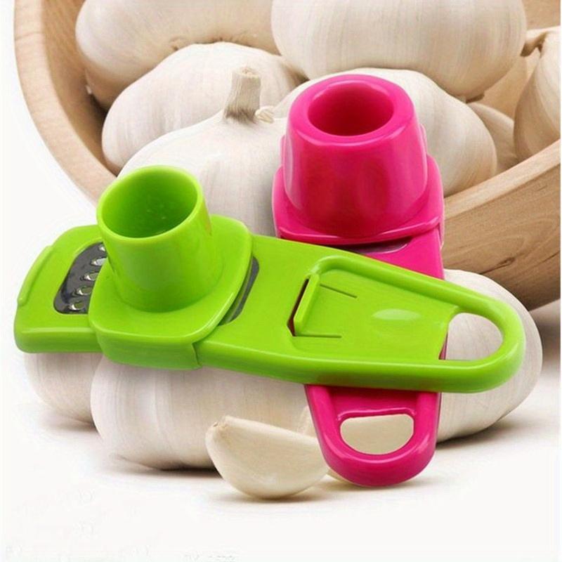 Manual Garlic Peeling Artifact,Manual Multifunctional Ginger Cutter,Plastic Kitchen Grater Grinder,Outdoor Cooking Grinding Tool