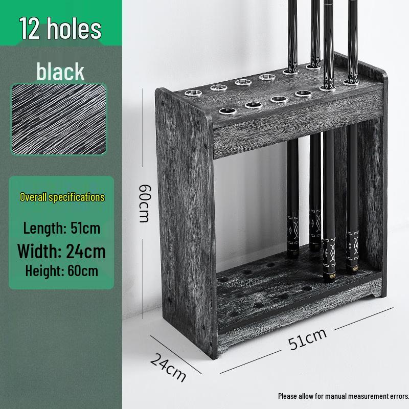 Solid Wood Cabinet Billiard Cue Rack