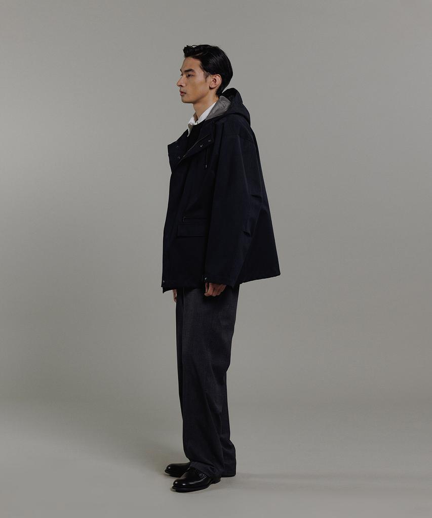 Blankroom 3-Layer Hoodie Parka_Dark Navy
