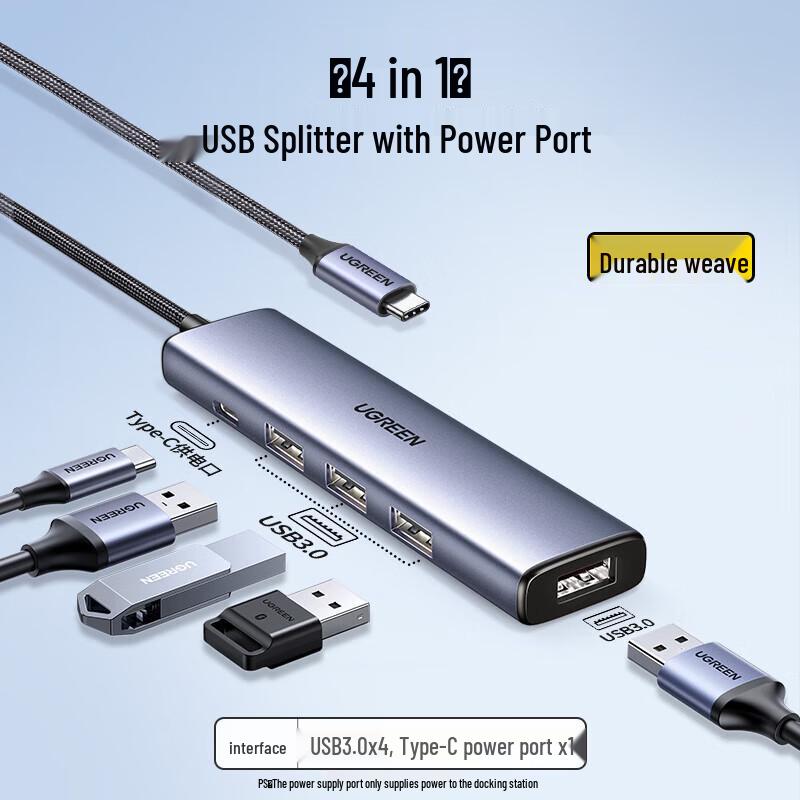 Ugreen Type-C Multiport Hub with HDMI, Ethernet, and 4x USB 3.0