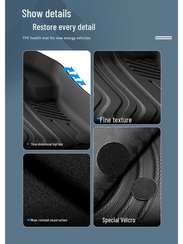 Waterproof & Dirt-Resistant TPE Floor Mats for 2015-2024 Ford F150, Including Rear Bed Mats