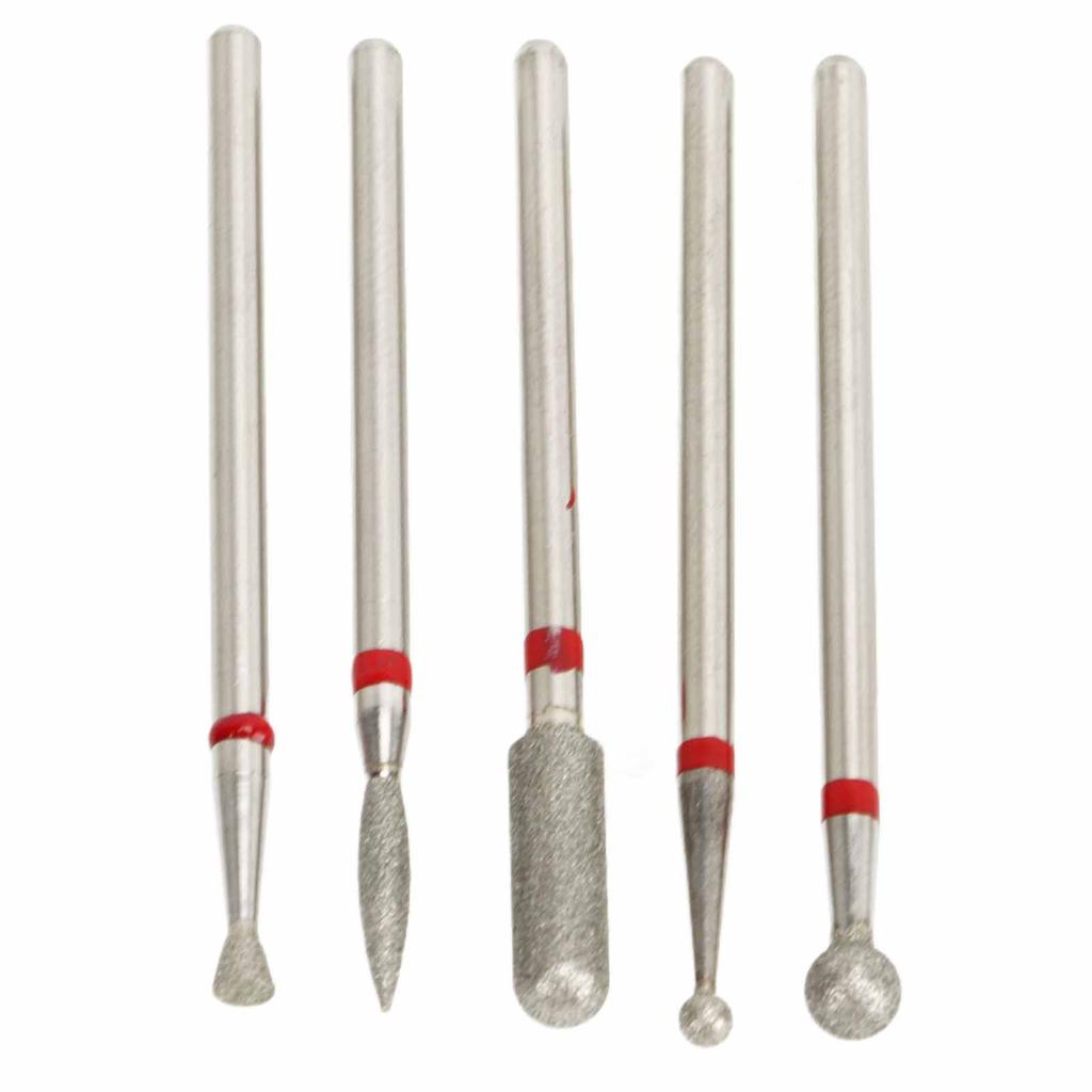 5 Type Nail Art Manicure Drill Bits Nail Drill Bits Pedicure Manicure Grinding Head Portable Polishing Accessory