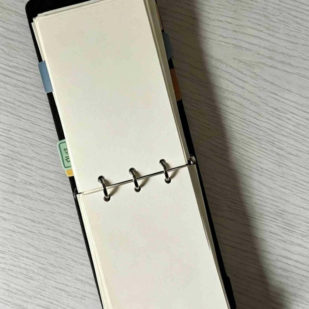 Quaderno a fogli mobili con 3 fori Mini Quaderno di Cancelleria Tascabile Quaderno per Diario a Mano
