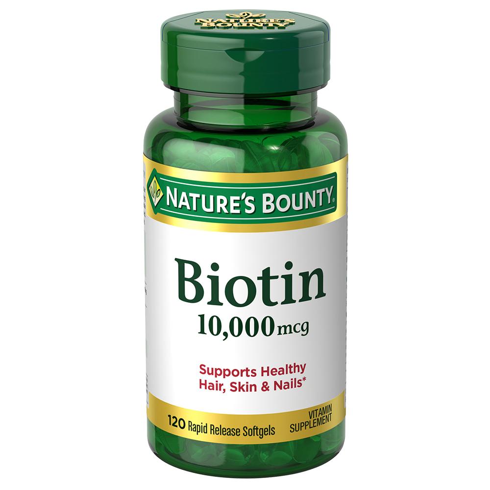 Nature's Bounty Biotin 10,000mcg Rapid-Release Softgels 1 pcs 120 Tablets