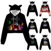 Womens Kids Girl Hoodie Long Sleeve Fashion Cat Sweatshirt Ears