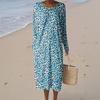 Women's Fashion Casual Sleeveless Round Neck Solid Color Elegant Temperament Dress