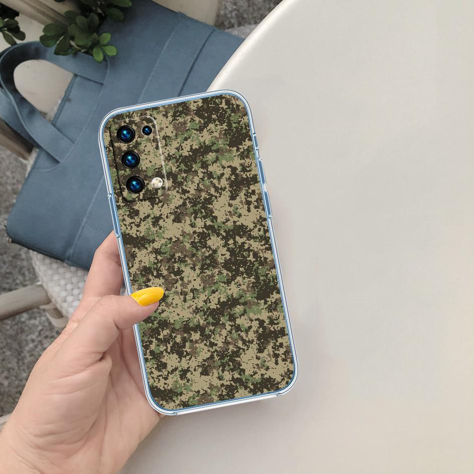

CJ22 Camouflage Art Soft Shell Transparent Phone Case for Samsung Galaxy A04 A04S A14 A23 A34 A54 M23 M33 M52 M53 Galaxy A23 5G