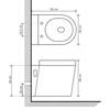 Toilette murale - vidaXL - Céramique - Blanc - Système de fermeture douce - Facile à nettoyer