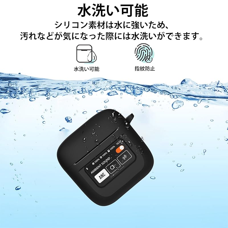 JXRICH For JBL TOUR PRO 2 Case for Cover Fall Prevention Scratch Prevention Silicon Case I Can See the LED Light Can Be Charged While Wearing Full