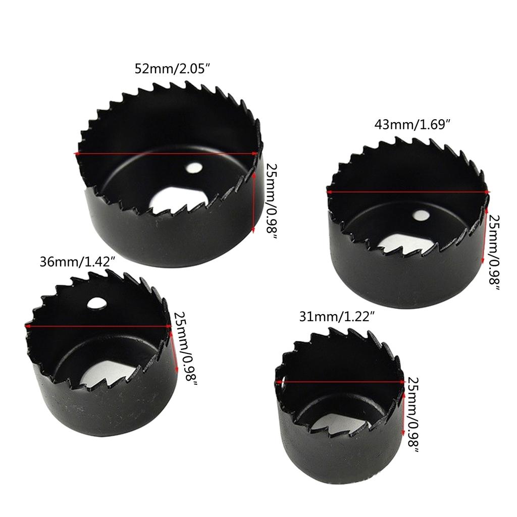 5Piece Hole Saw Kit for Wood Power Drill Hole Cutter Woodworking Hole Saw Kit for Wood PVC Plastic Drywall Gypsum Board